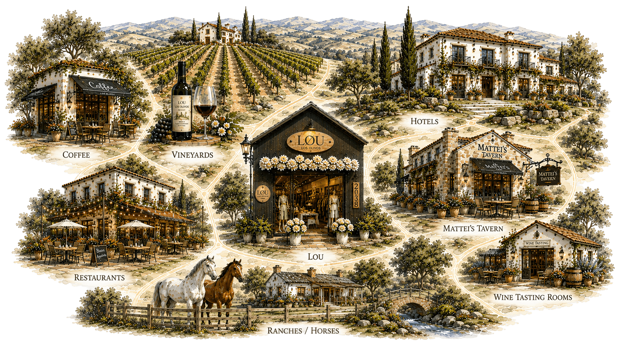 The illustrated LOU map of Los Olivos