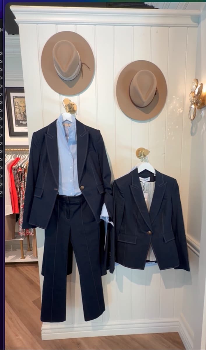 Navy suiting on display