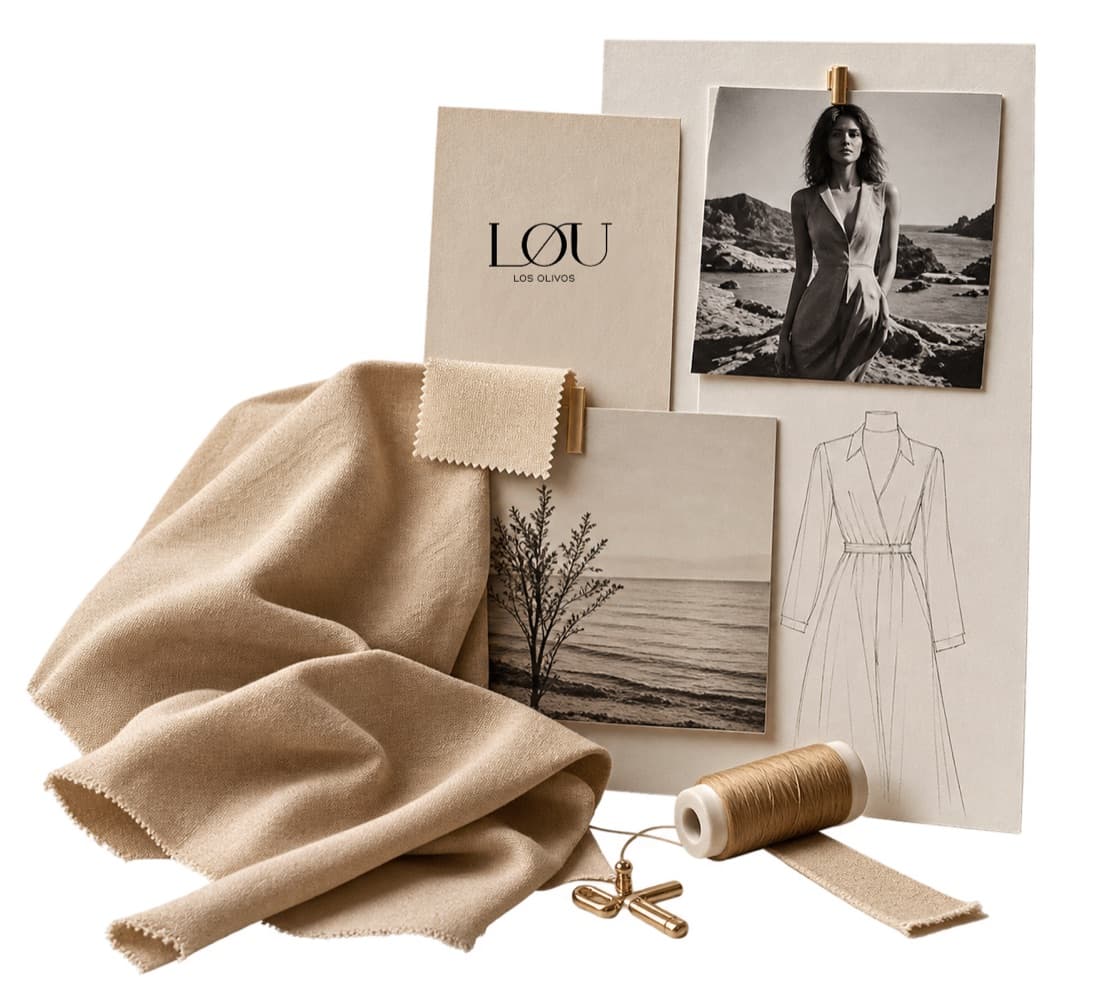 LOU moodboard flat lay